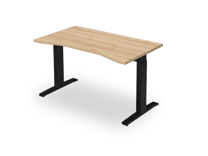 Állítható íves íróasztal FL7 fémlábbal, IZ-FL7